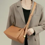 2023 New Fashion Simple Boston Bag Genuine Leather Women Tote Bag Large Capacity Handbag Ladies Fashion Shoulder Bag